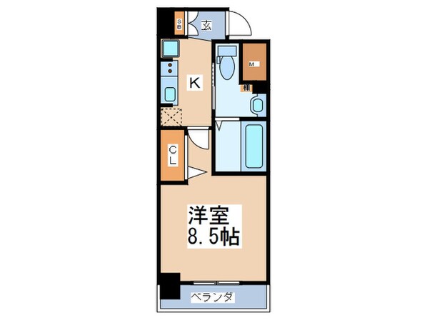 エグゼ京橋イースト(201)の物件間取画像